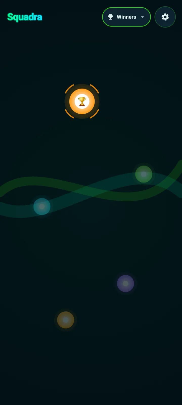 Winners mode in the Aurora theme - the picked winner glows